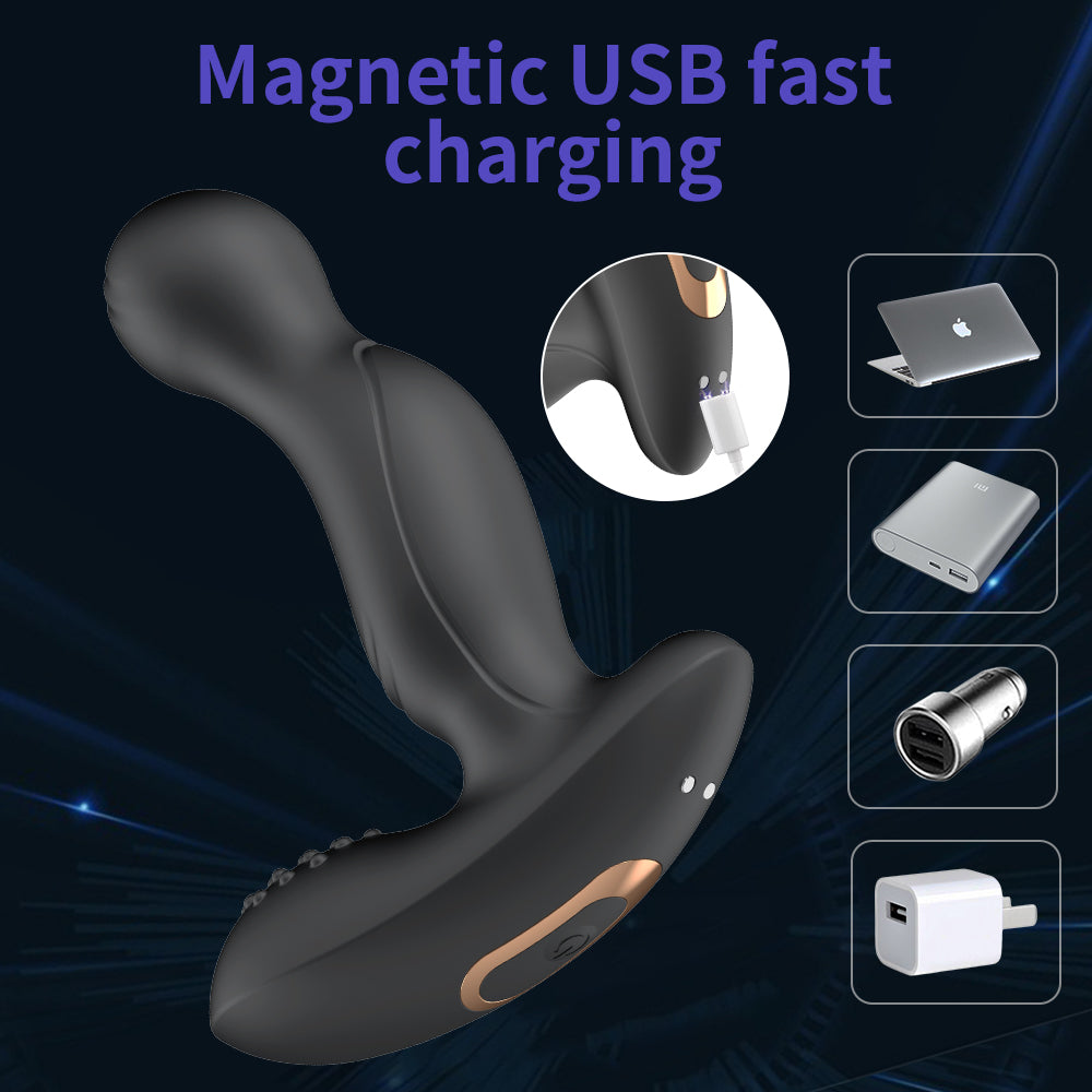 Appareil de massage anal pour adulte, 10 modes pulsations + vibrations