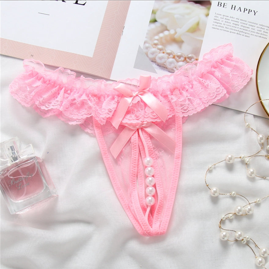 pink Pendant Pearl Panties