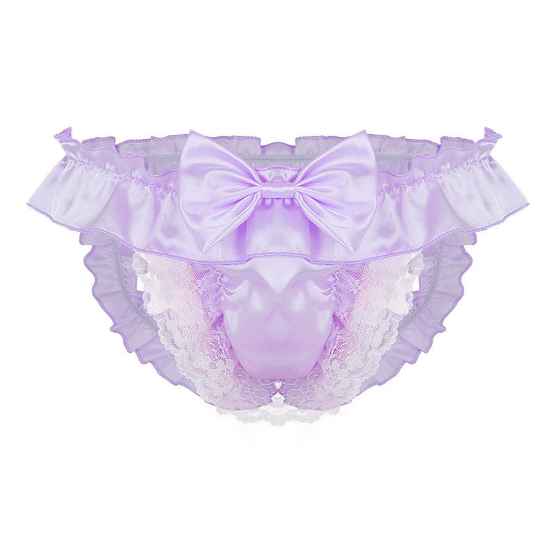 Sexy butt men's underwear thong underwear briefs lace low waist thong