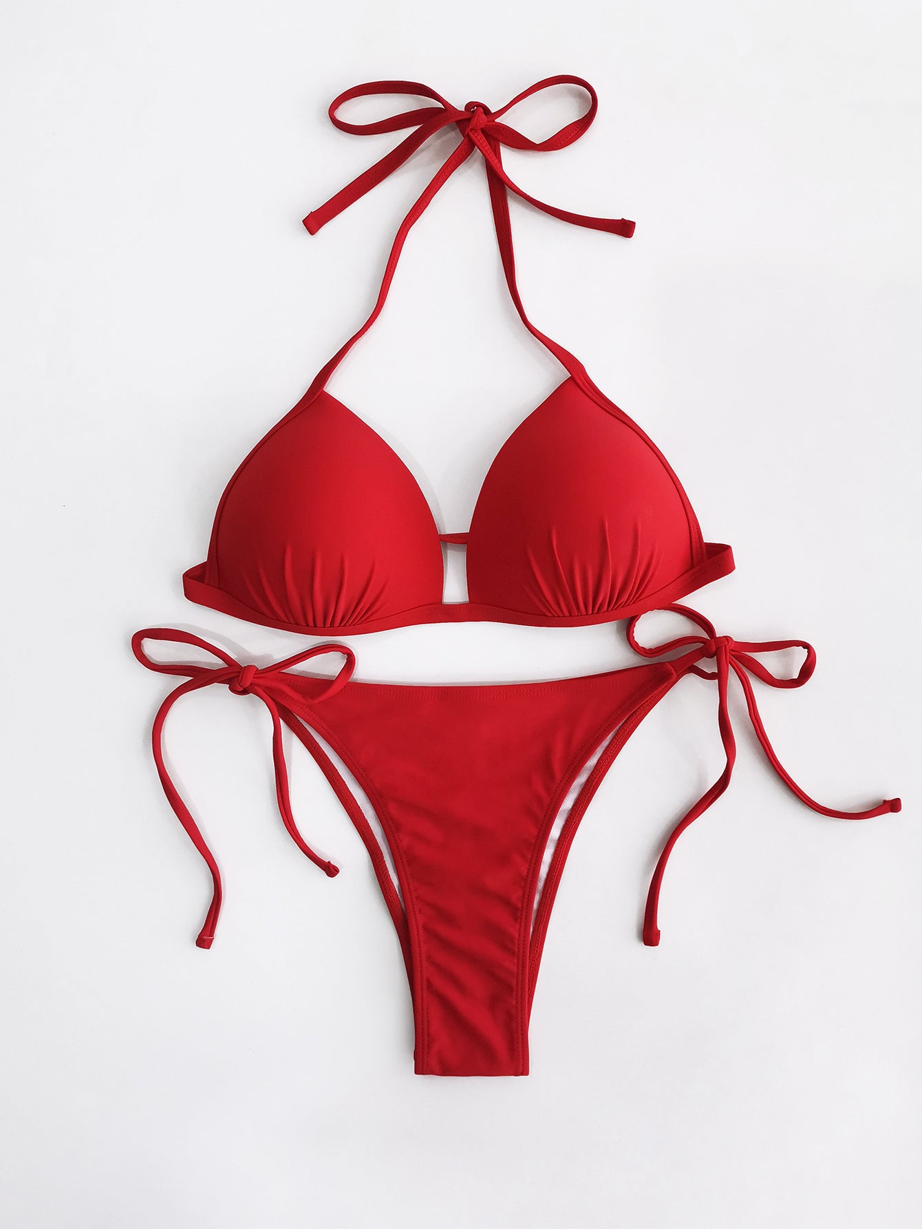 Bikini push-up froncé | Bikini triangle sexy pour femme