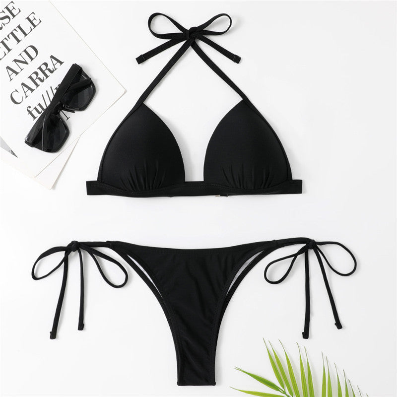 Bikini push-up froncé | Bikini triangle sexy pour femme