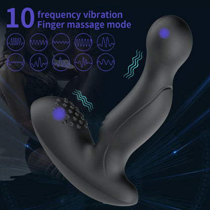 Appareil de massage anal pour adulte, 10 modes pulsations + vibrations