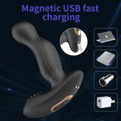 Appareil de massage anal pour adulte, 10 modes pulsations + vibrations
