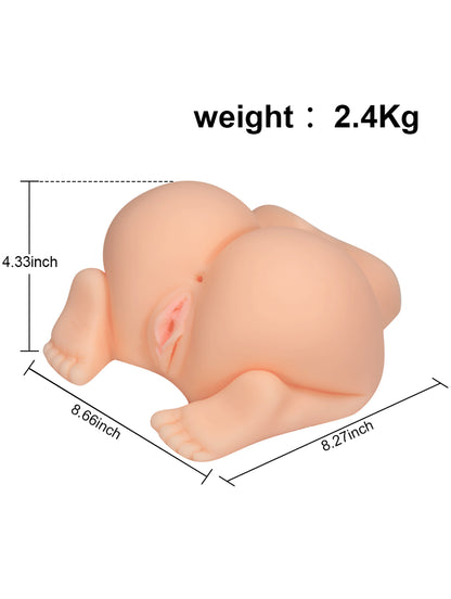 Poupées sexuelles réalistes à double canal, vagin anal, chatte de poche, gros cul, 5,29 lb