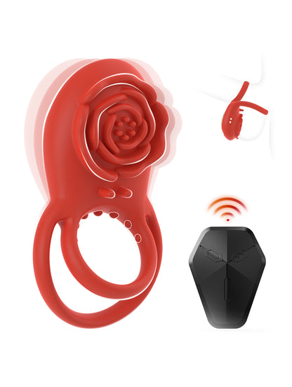 Rose Prostate Massage Penis Ring - 8 Modes, Remote Control, Silicone Cock Ring Rose Prostate Massage Penis Ring - 8 Modes, Remote Control, Silicone Cock Ring