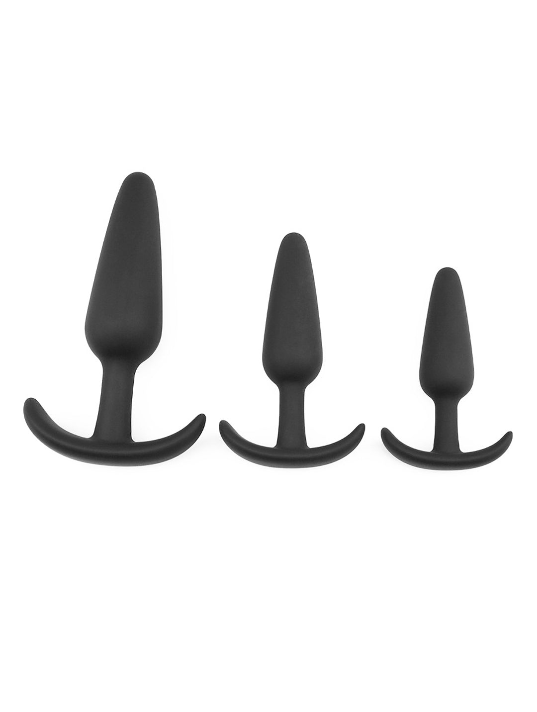 Kit d'entraînement avec plug anal en silicone – 3 tailles de plugs anaux pour débutants et confirmés | Stimulation de la prostate et du point G | Design sûr et confortable