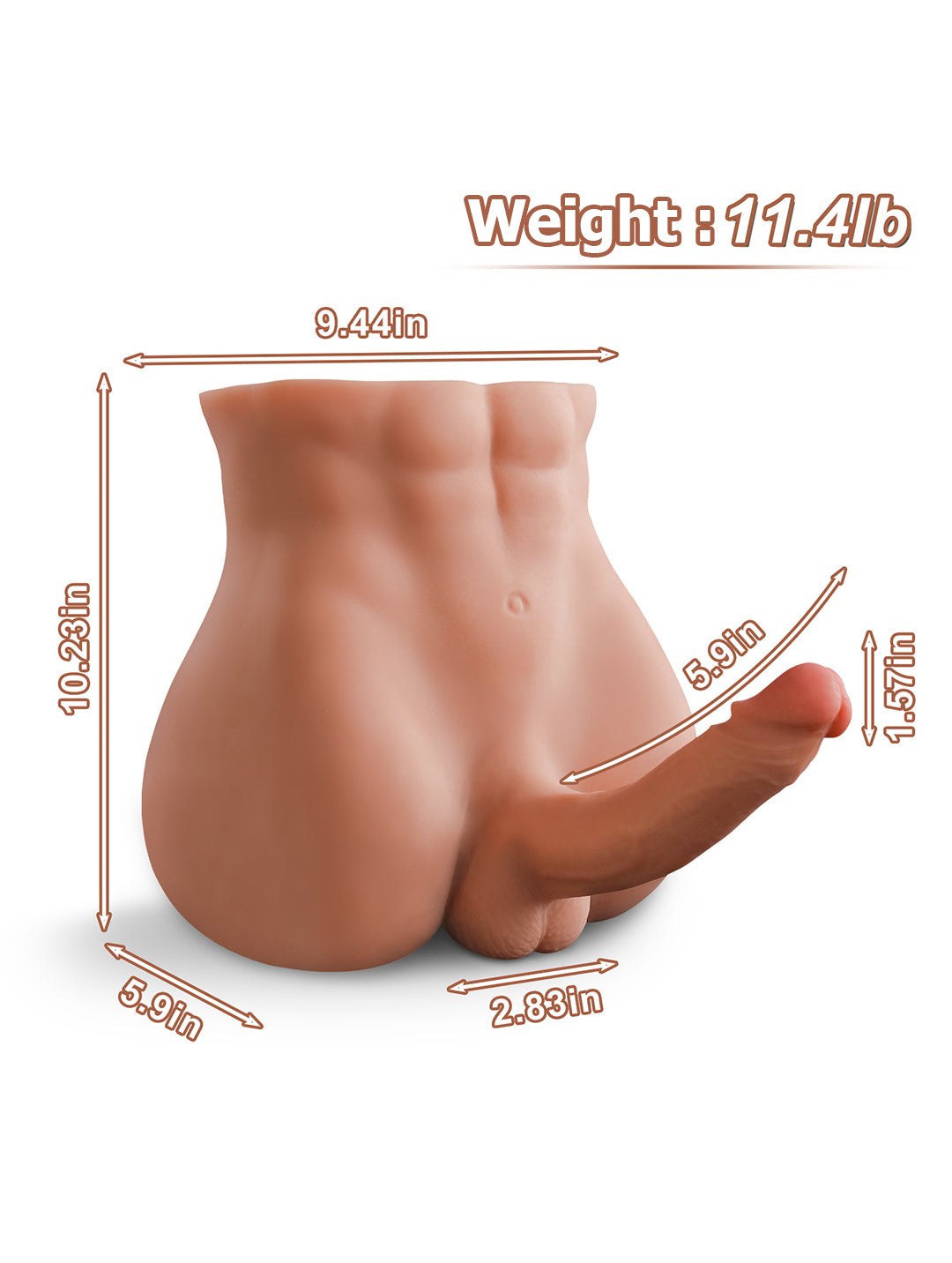 11.4lb Realistic Male Torso Sex Doll 360 Rotating Dildo for Women 11.4lb Realistic Male Torso Sex Doll 360 Rotating Dildo for Women