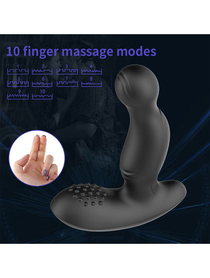 Appareil de massage anal pour adulte, 10 modes pulsations + vibrations