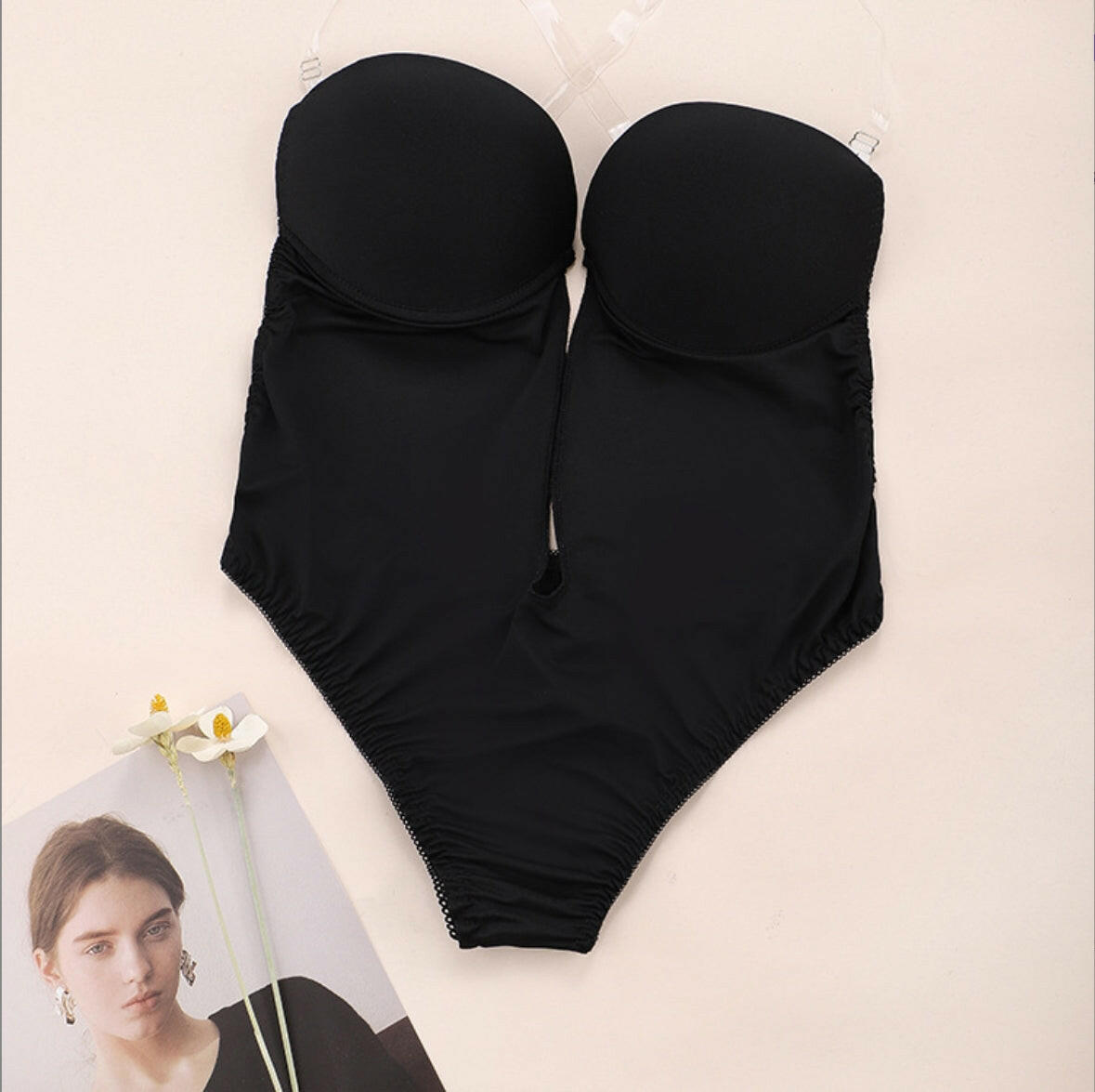 Backless Shapewear Bodysuit  Seamless Sculpt Low Back Thong
