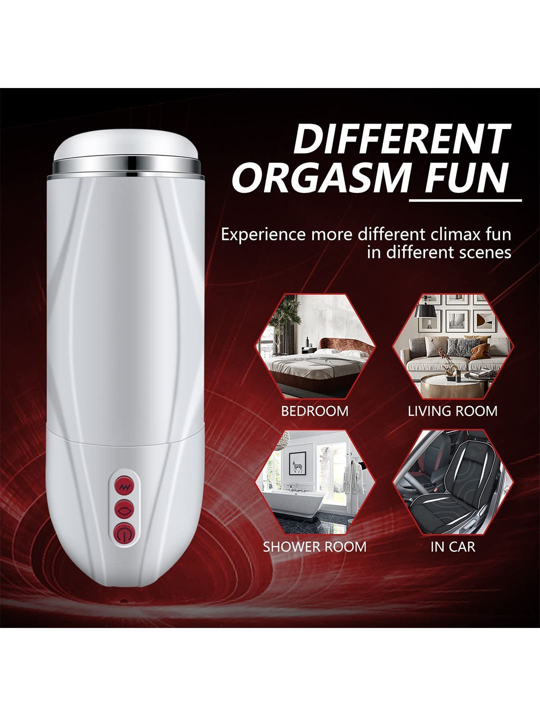 5 modes de succion et 10 modes de vibration - Coupe de masturbation Cannon