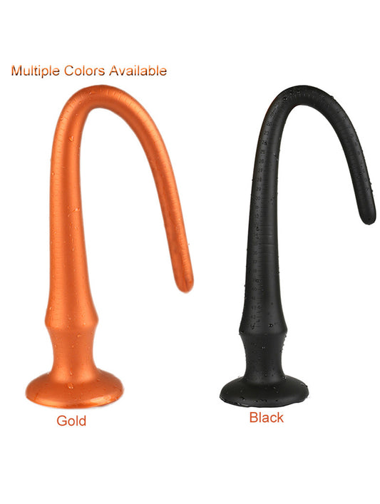 Plug anal ultra long et flexible en silicone – Plug anal super long avec contrôle de profondeur gradué