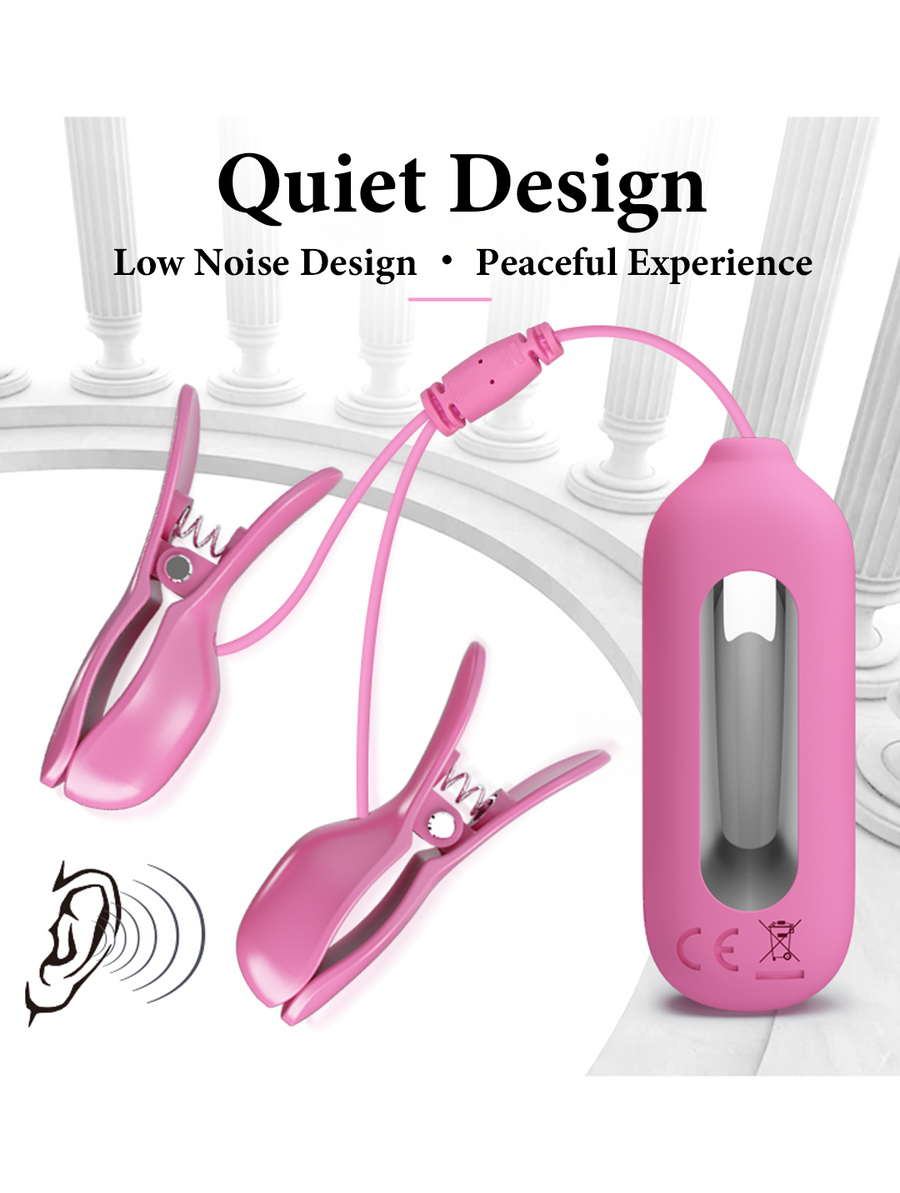 Silicone Nipple Clamps Vibrators with 3 Modes Electric Shock, Rechargeable Nipple Vibrators with 7 Vibration Modes, Adjustable Intensity, Body-Safe Silicone, Nipple Massage Adult Sex Toys for Women