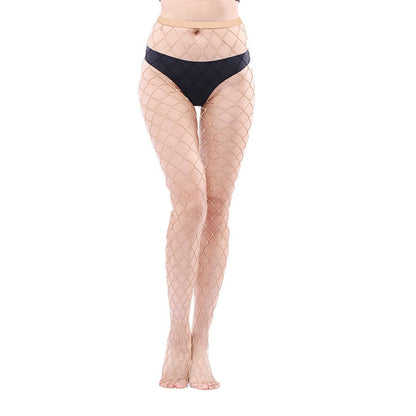 Combinaison bas résille pour femme, bas taille haute, leggings, grand motif écossais