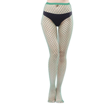 Combinaison bas résille pour femme, leggings taille haute, motif grille moyenne