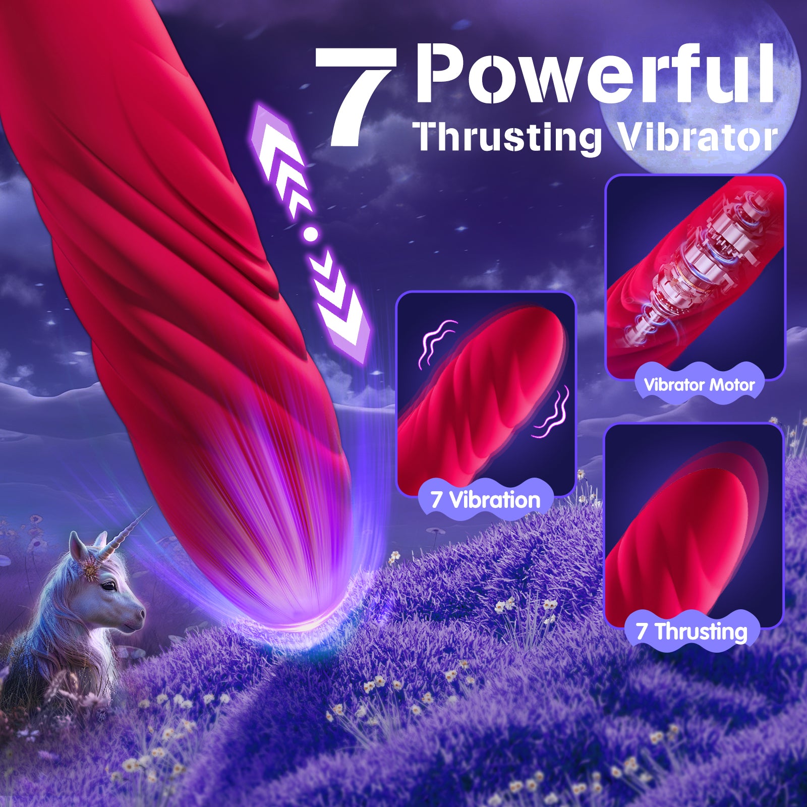 Rose Vibrator with 7 Thrusting Telescopic Dildo Mouth 5 Tongue Licking Rose Vibrator with 7 Thrusting Telescopic Dildo Mouth 5 Tongue Licking