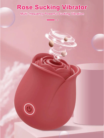 Vibromasseur rose à 10 modes de vibration et de succion