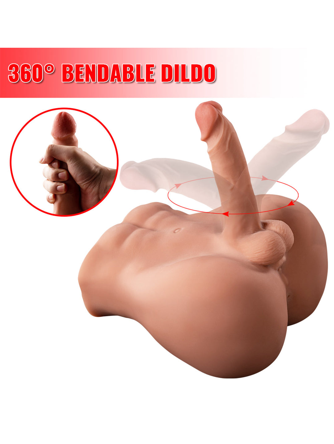 11.4lb Realistic Male Torso Sex Doll 360 Rotating Dildo for Women 11.4lb Realistic Male Torso Sex Doll 360 Rotating Dildo for Women