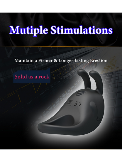 7 Powerful Mode Rabbit Cock Ring – Vibrating Silicone Sex Toy for Couples & Men