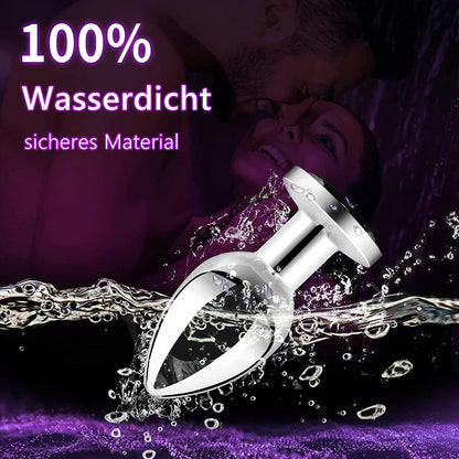 Jouet adulte 10 vibrations Plug anal en acier inoxydable télécommandé