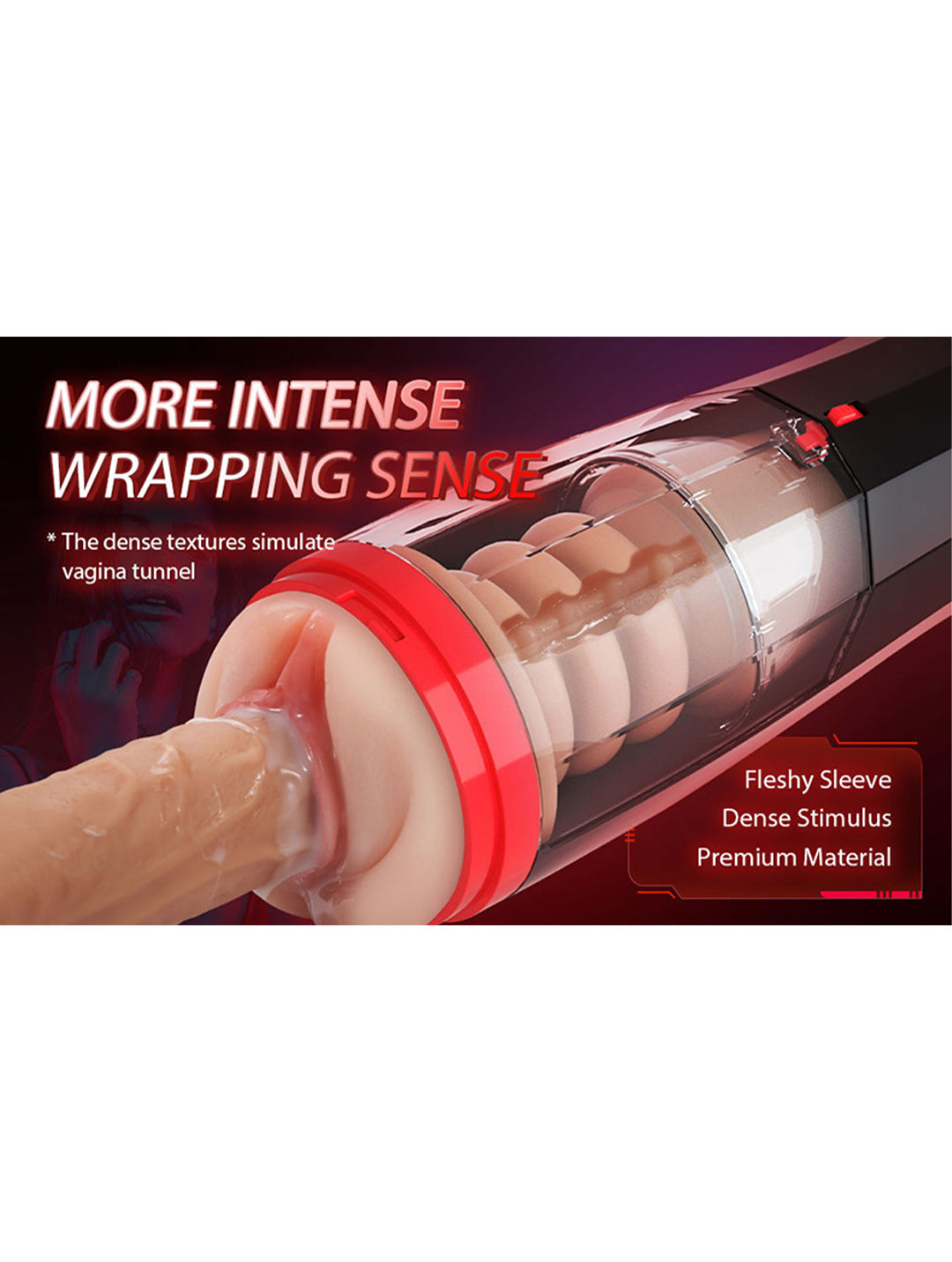 Automatic Male Masturbator Cup with Realistic Vagina & Thrusting Modes Automatic Male Masturbator Cup with Realistic Vagina & Thrusting Modes