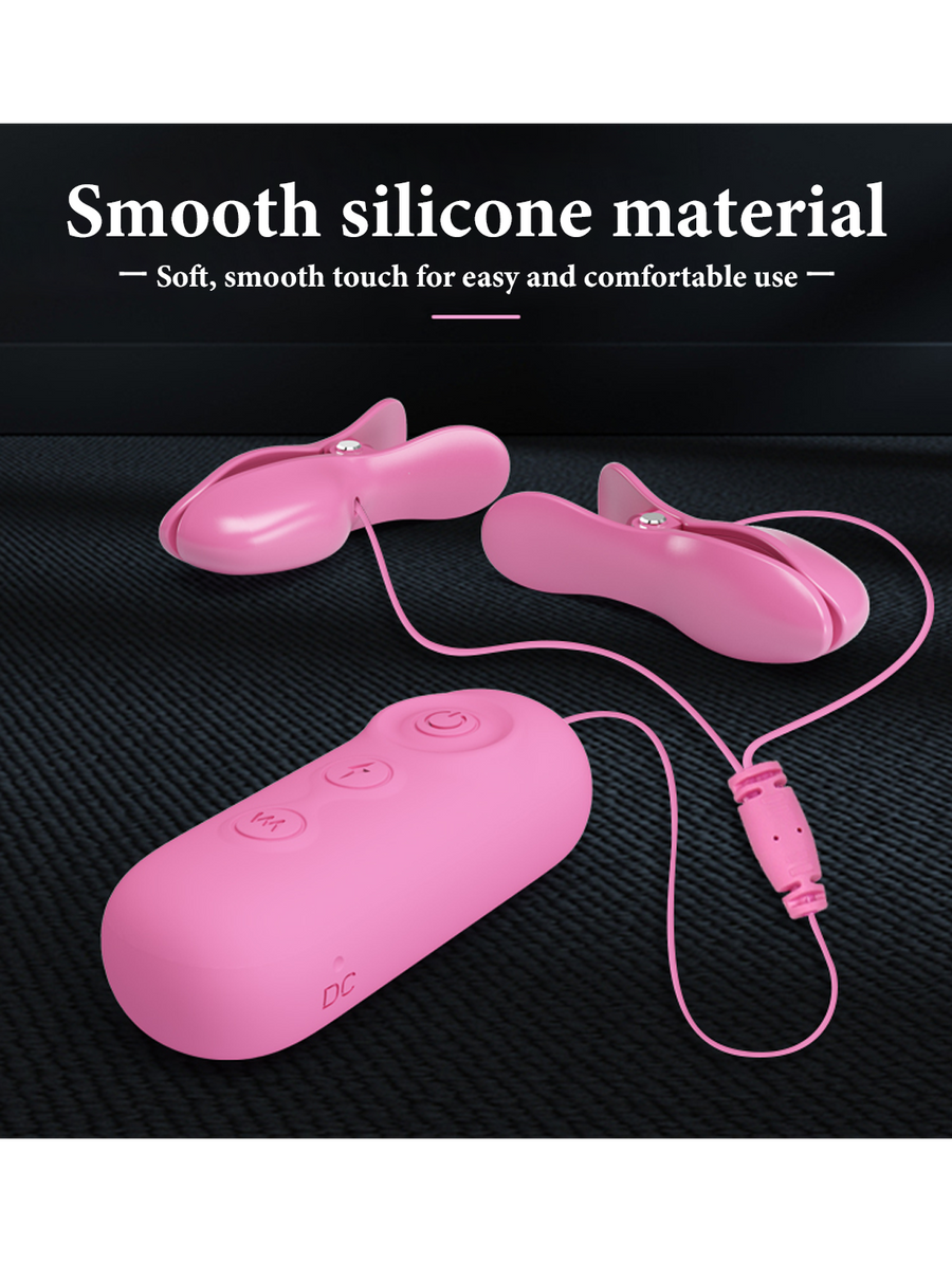 Silicone Nipple Clamps Vibrators with 3 Modes Electric Shock, Rechargeable Nipple Vibrators with 7 Vibration Modes, Adjustable Intensity, Body-Safe Silicone, Nipple Massage Adult Sex Toys for Women