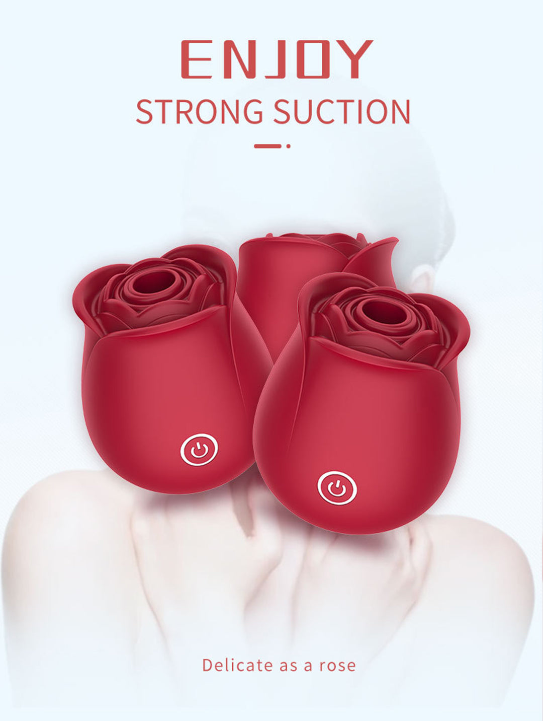 Vibromasseur rose à 10 modes de vibration et de succion