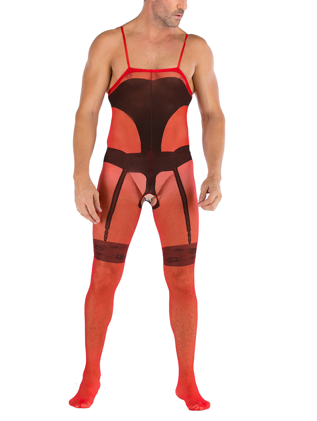 Lingerie en dentelle florale pour homme, sous-vêtements transparents, justaucorps sexy en résille, combinaison de lutte, mini robe, tenue de club - 35 styles