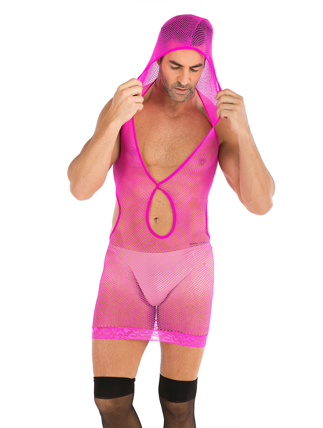 Lingerie en dentelle florale pour homme, sous-vêtements transparents, justaucorps sexy en résille, combinaison de lutte, mini robe, tenue de club - 35 styles