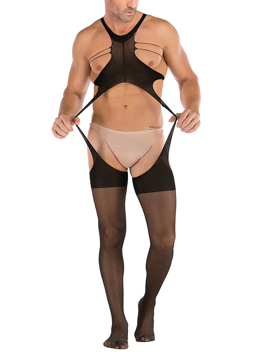 Lingerie en dentelle florale pour homme, sous-vêtements transparents, justaucorps sexy en résille, combinaison de lutte, mini robe, tenue de club - 35 styles