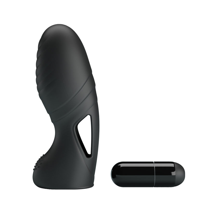 Powerful Vibrating Finger Sleeve – Textured Silicone Massager for Targeted Stimulation