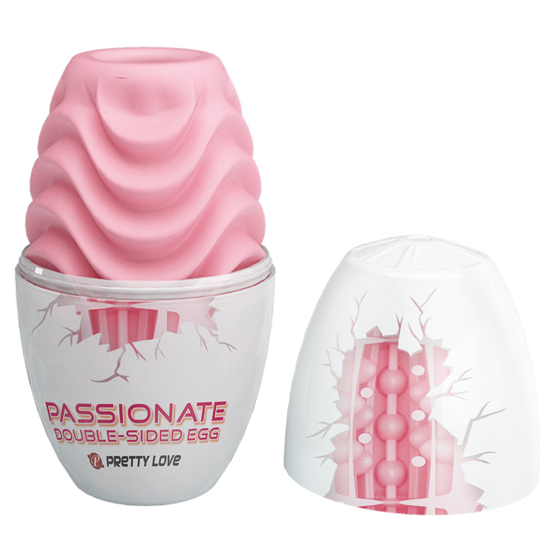 Œuf masturbateur pour homme – Poche extensible double face avec manchon texturé pour une stimulation intense