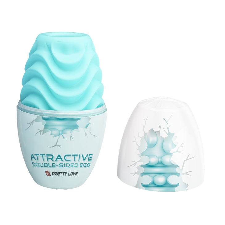 Œuf masturbateur pour homme – Poche extensible double face avec manchon texturé pour une stimulation intense