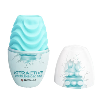 Œuf masturbateur pour homme – Poche extensible double face avec manchon texturé pour une stimulation intense