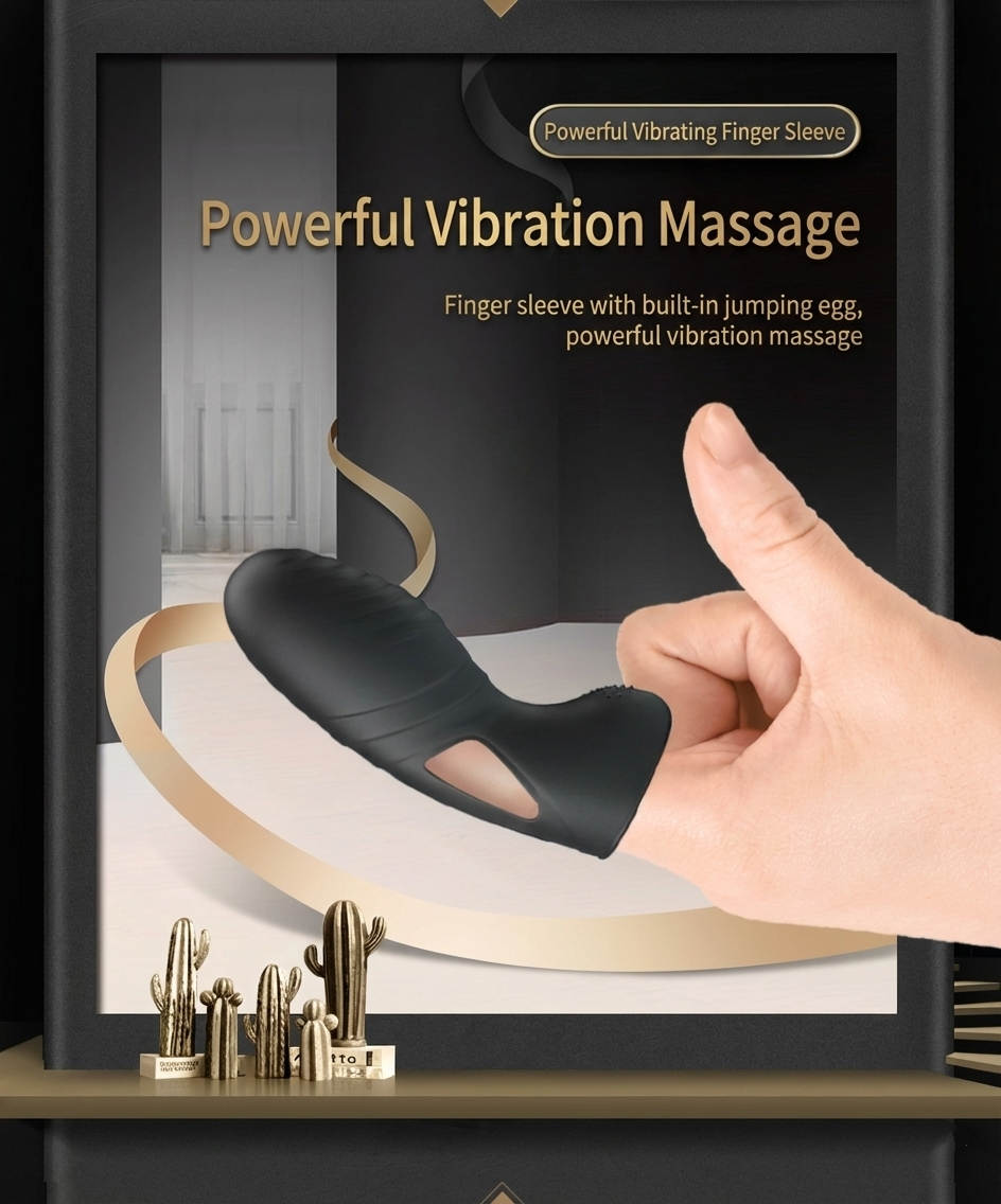 Powerful Vibrating Finger Sleeve – Textured Silicone Massager for Targeted Stimulation
