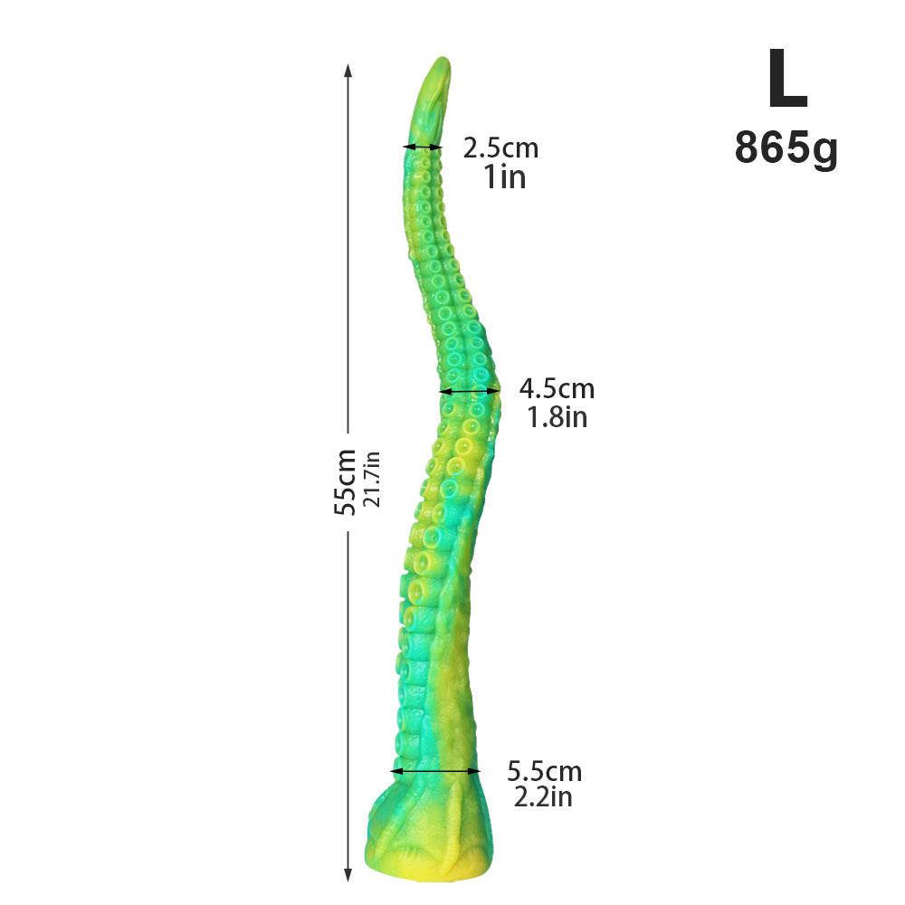 Gode ​​tentacule géant en silicone avec ventouse (45 cm, 50 cm et 55 cm)