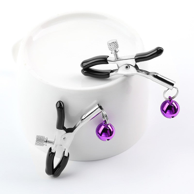Adjustable BDSM Nipple Clamps with Bells – Metal Nipple Clips for Couples, Sensory Teasing Toy
