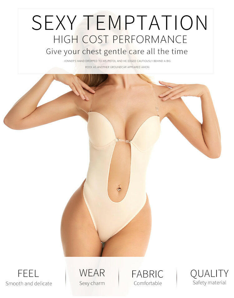 Backless Shapewear Bodysuit  Seamless Sculpt Low Back Thong