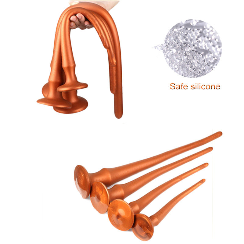 Ultra Long Flexible Silicone Anal Plug – Super Long Butt Plug with Graduated Depth Control