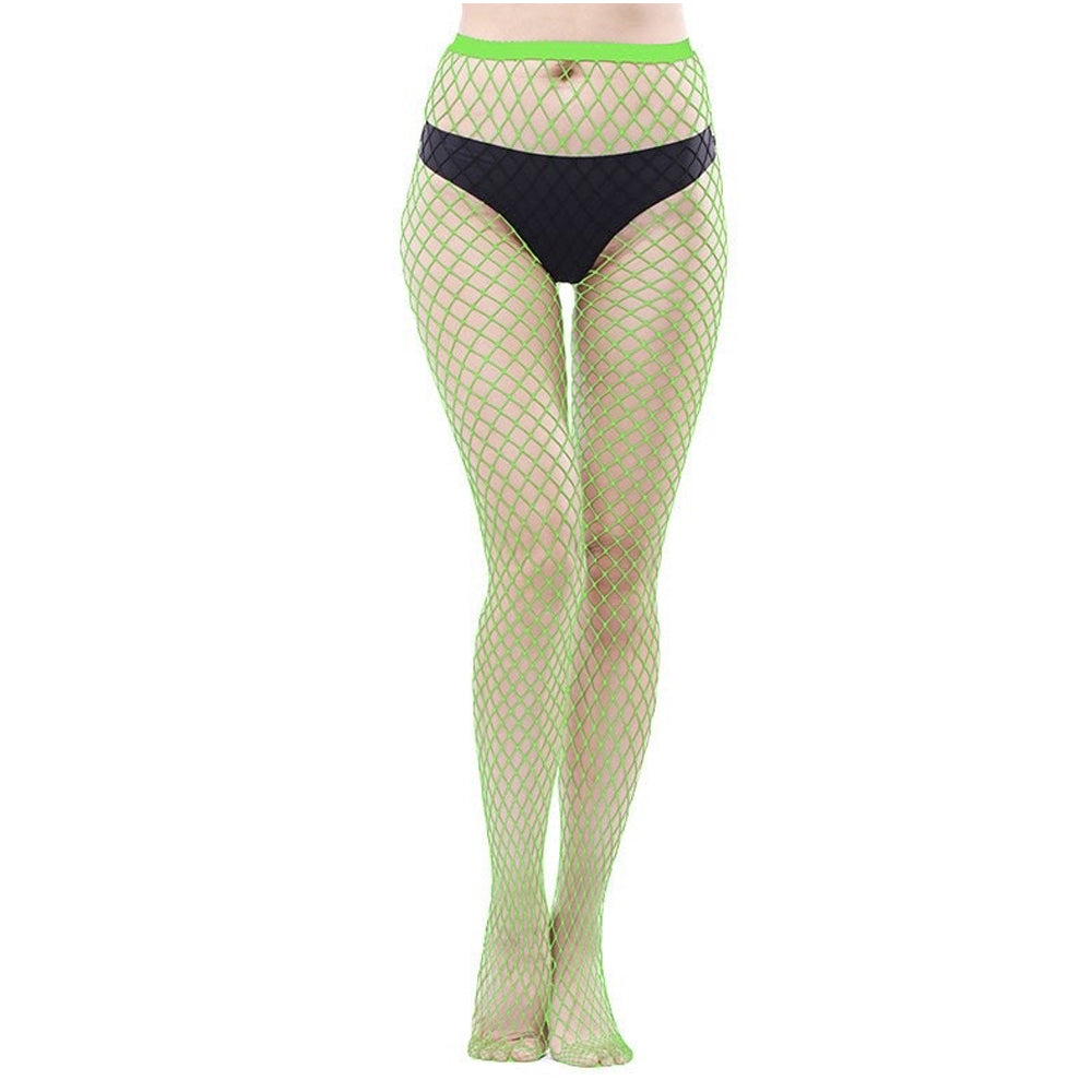 Combinaison bas résille pour femme, leggings taille haute, motif grille moyenne