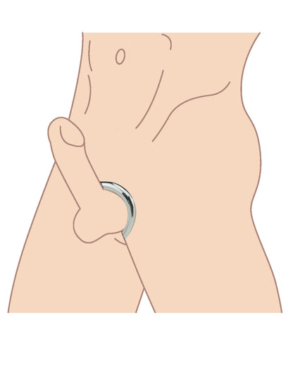 Anneau pénien en acier inoxydable – Anneau pénien en métal, anneau de contrôle de l'éjaculation et accessoire BDSM