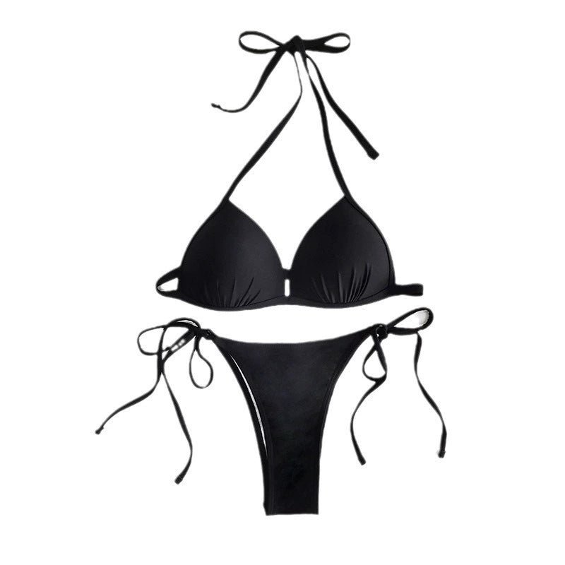 Bikini push-up froncé | Bikini triangle sexy pour femme