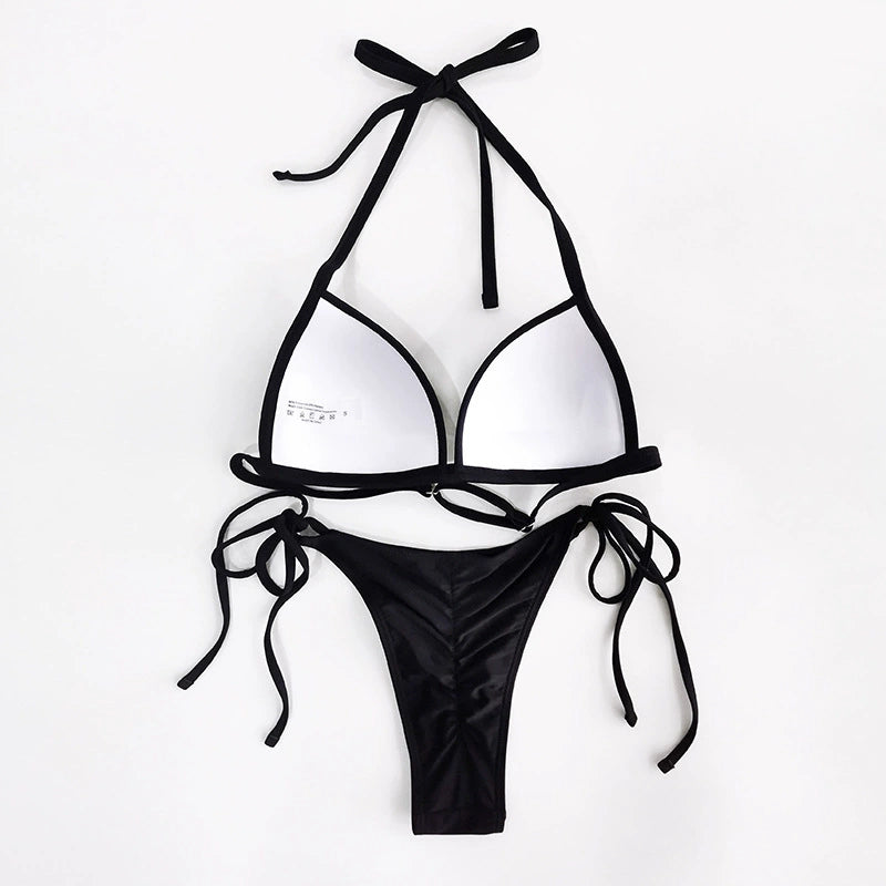 Bikini push-up froncé | Bikini triangle sexy pour femme