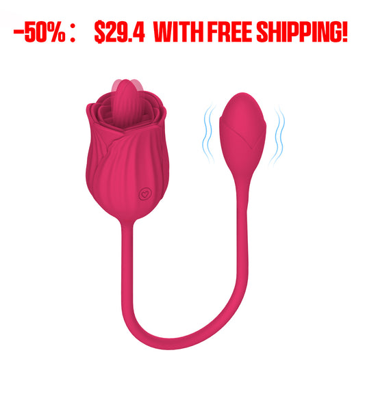 【-50%：29,4 $ avec livraison gratuite !】Jouet adulte rose vibrateur bouche 10 modes + léchage de langue